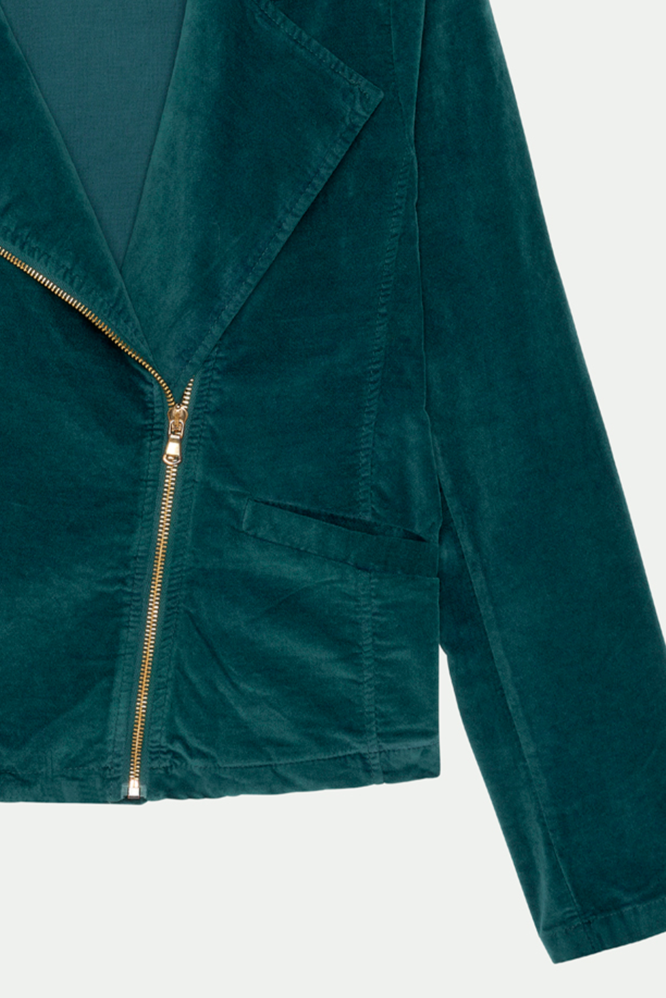 VESTE PERFECTO VELOURS BETSY VERT FOREST