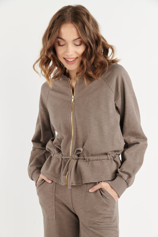 VESTE COTON ORGANIQUE BAHINA TAUPE