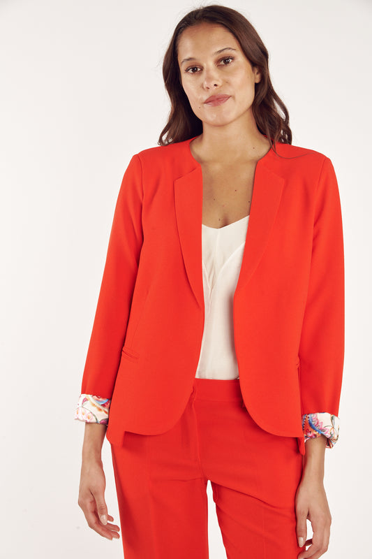 BLAZER CINTRÉ ARIANE COQUELICOT