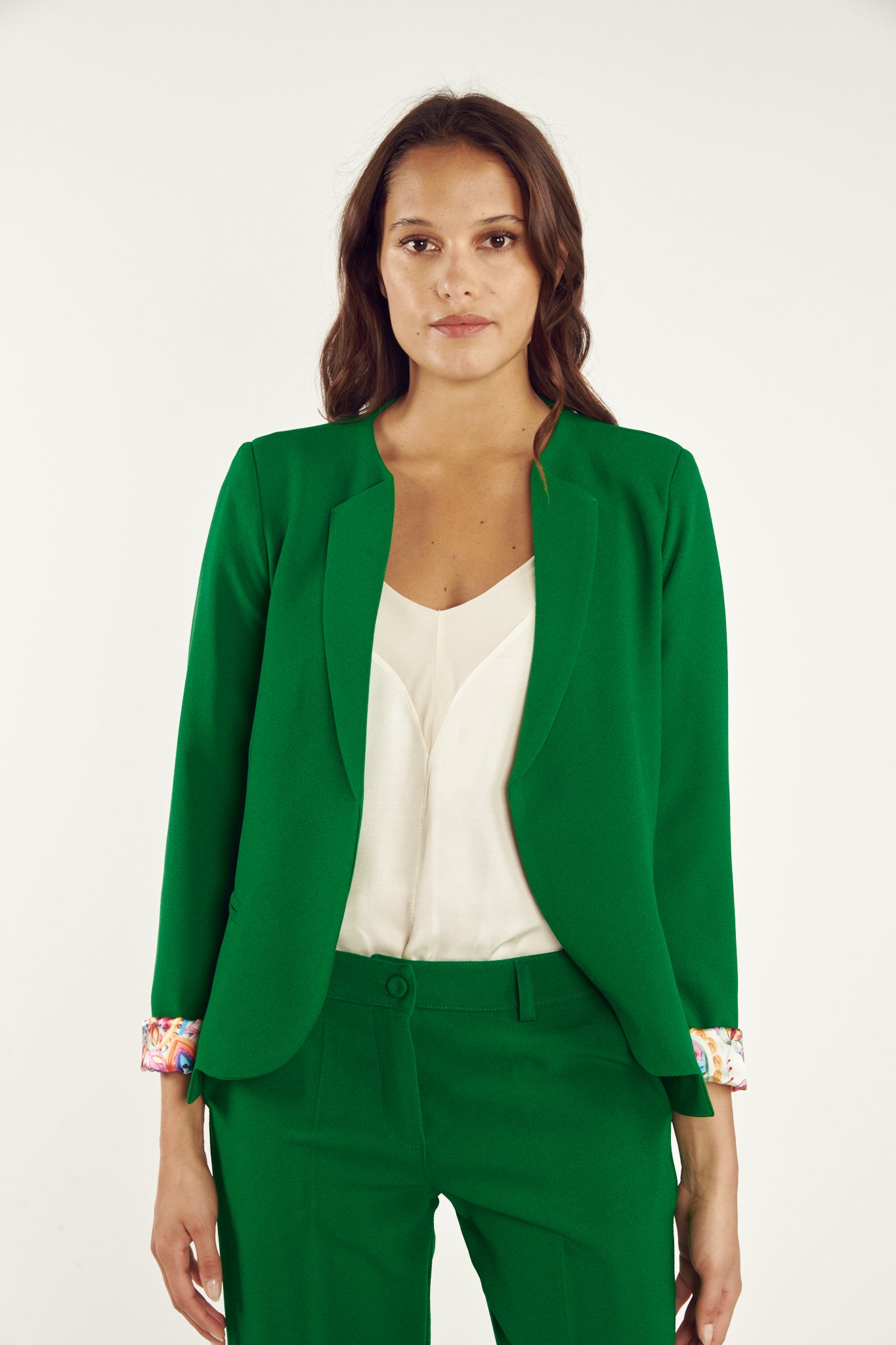 BLAZER CINTRÉ ARIANE VERT ÉMERAUDE