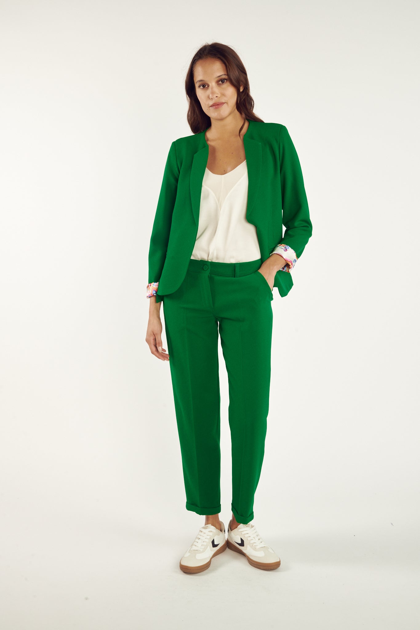 BLAZER CINTRÉ ARIANE VERT ÉMERAUDE