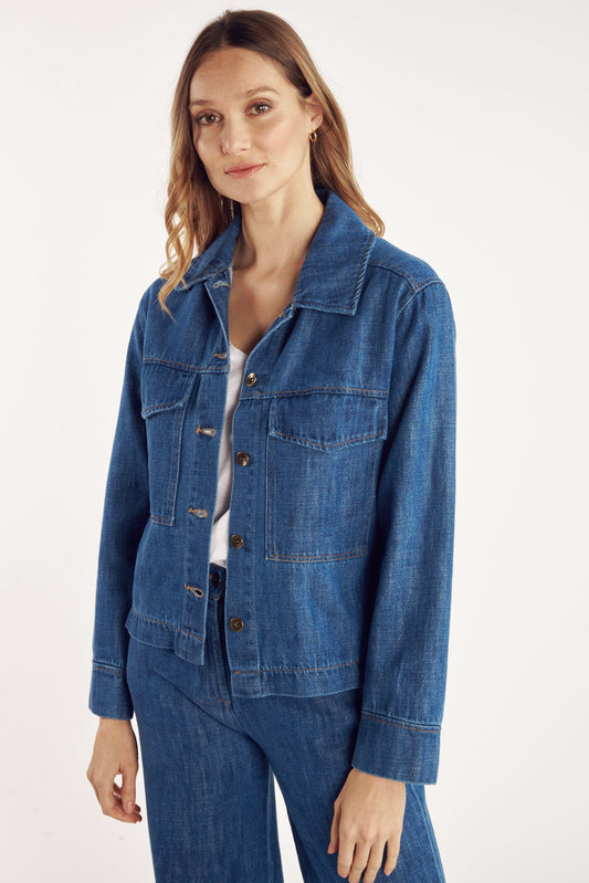 VESTE DENIM BLEU FONCÉ CALLIDORA