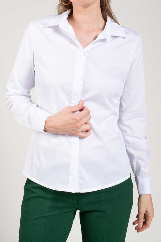 FITTED SHIRT (F2097C -12Z) - WHITE