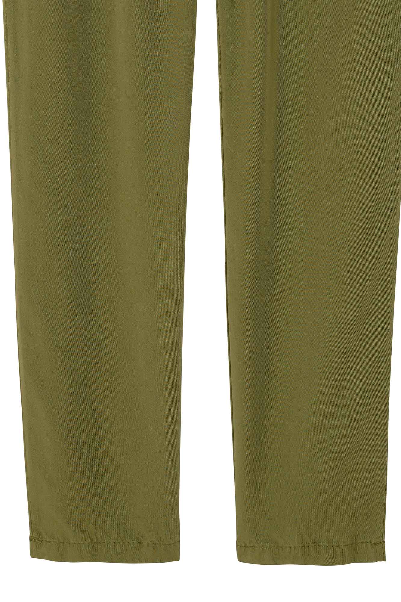 AZZA KHAKI TENCEL TROUSERS