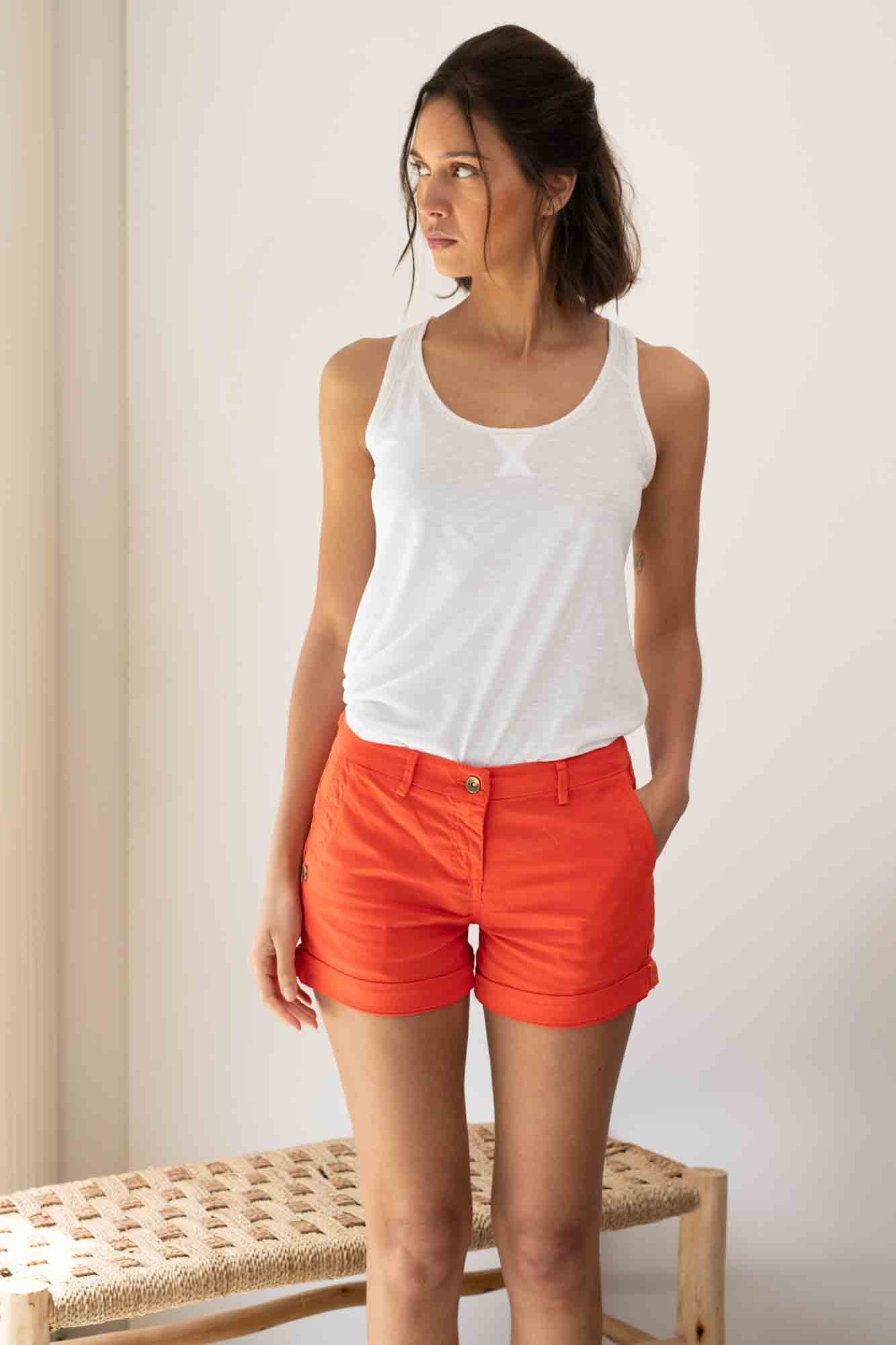 SHORT DETAIL LUREX SUZIE ORANGE