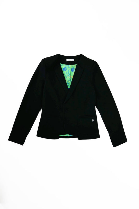 DIANA JACKET WITH BLACK PRINTED LINING